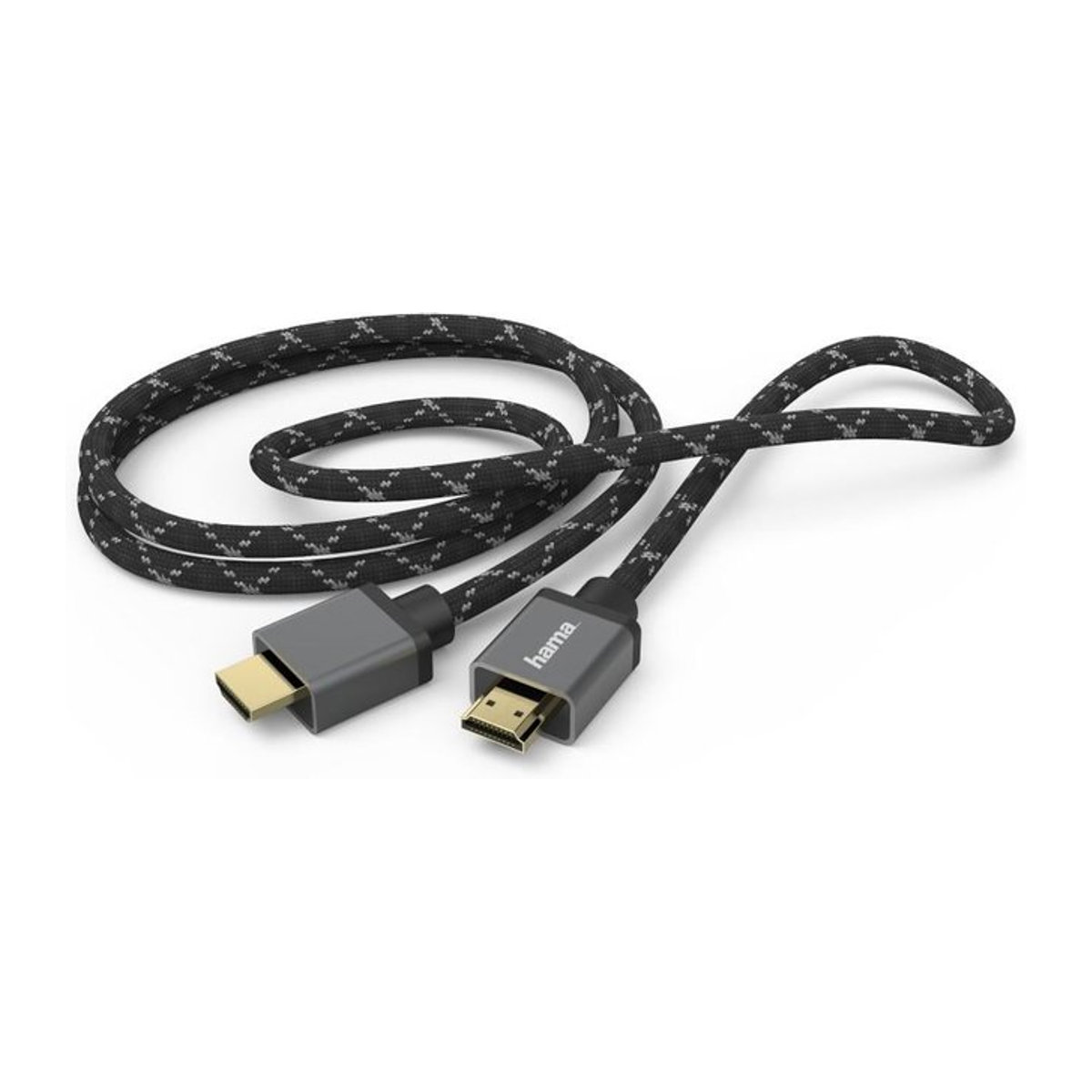 Hama Ultra High Speed HDMI Kabel 8K Stecker-Stecker in Schwarz-Grau mit Aluminium Gehäuse, Länge: 1,0 m - Bild 1