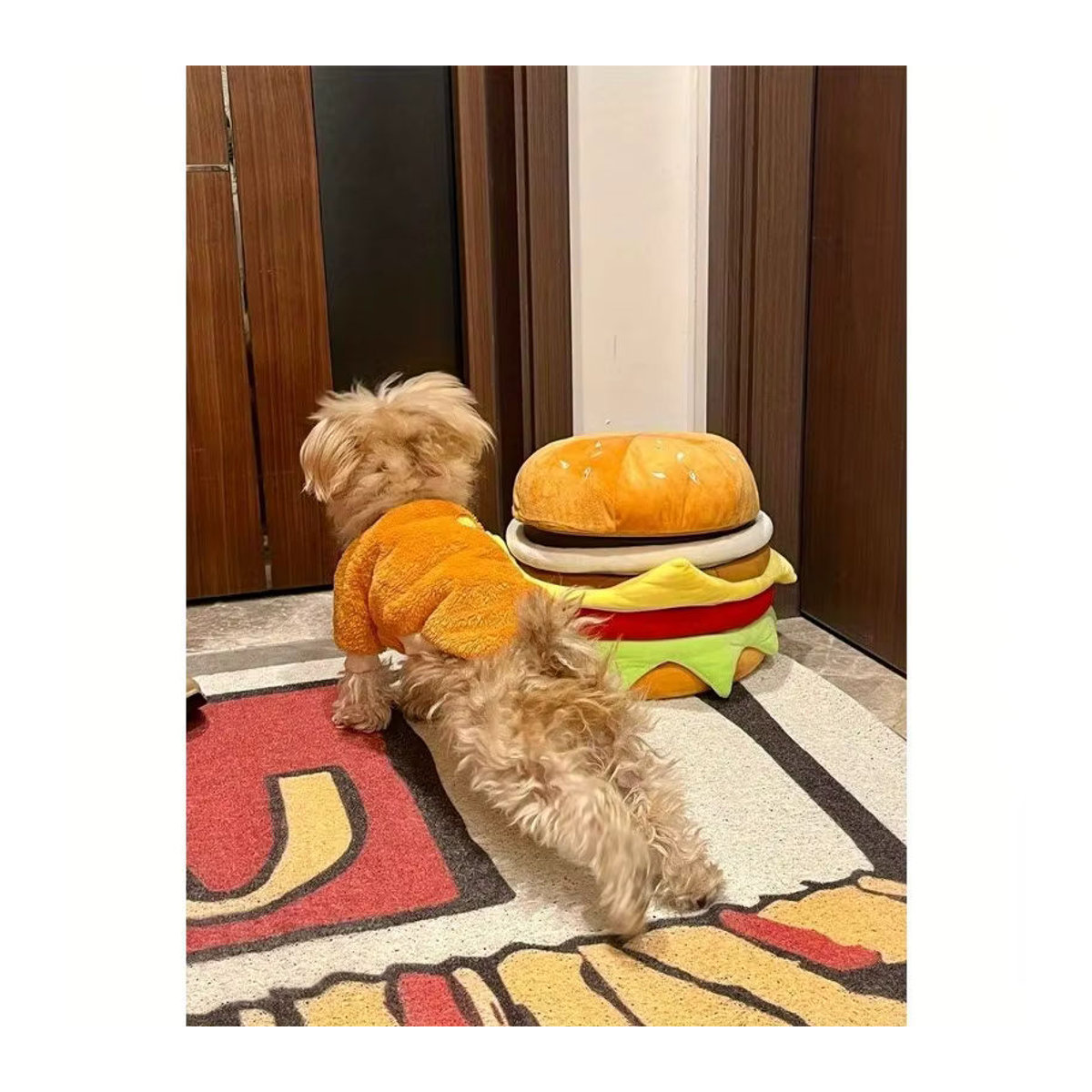 Hamburger Aufbewahrungshocker aus Samt in Bunt als Polsterhocker für Wohnzimmer und Flur - Bild 4