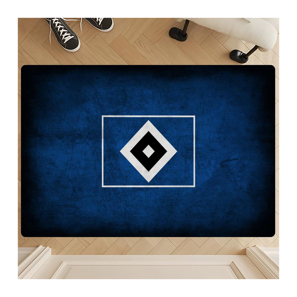Hamburger SV Team Teppich Blau, B/T: 60 x 40 cm - Bild 3