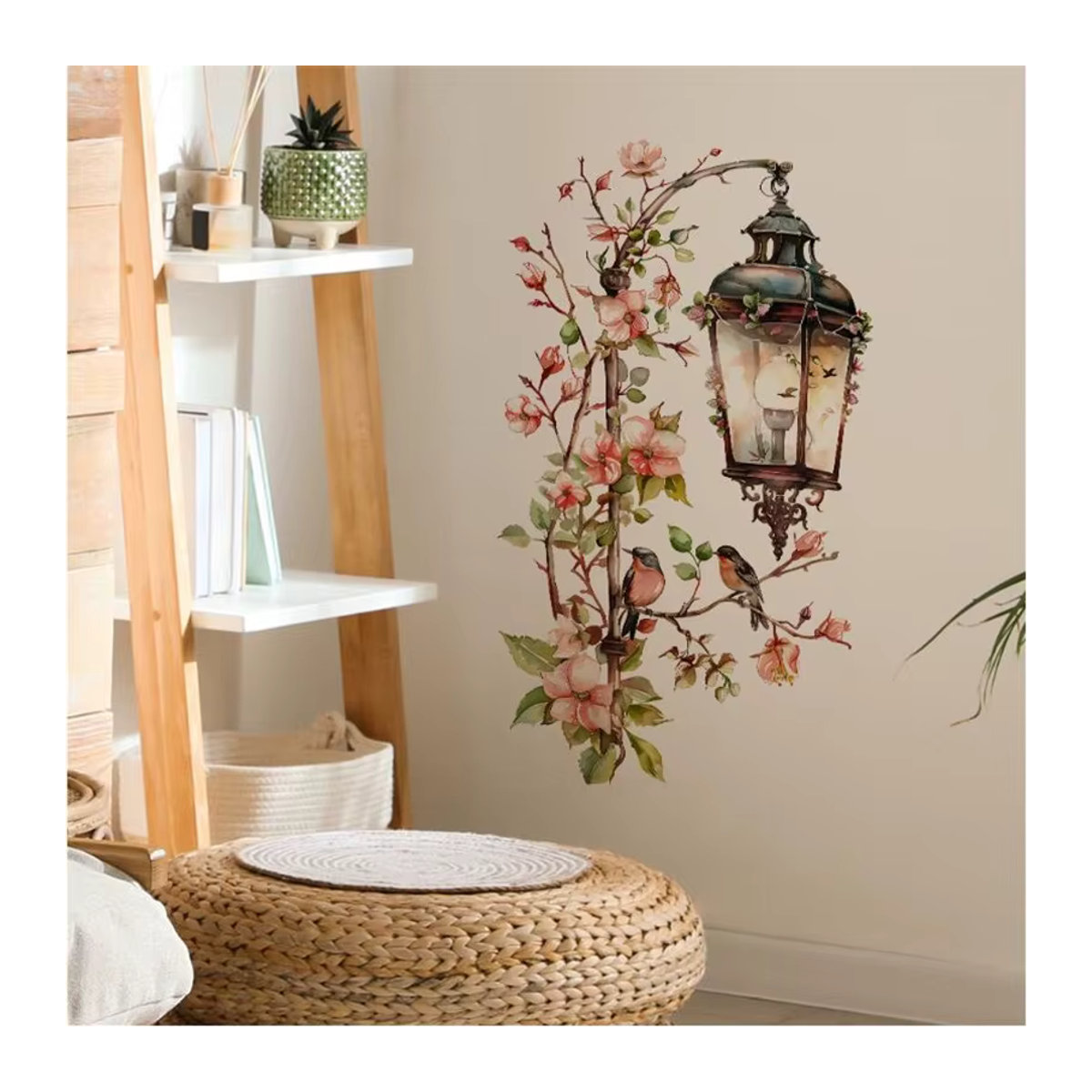 HANDANWEIRAN Wandaufkleber mit Vögeln und Blumen, Mehrfarbig, B: 35 cm, H: 59 cm - Bild 5