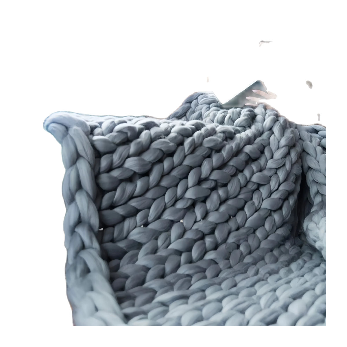 Handgefertigte Chenille Decke grob gestrickt, weiche und warme Kuscheldecke für Couch und Bett - Bild 5