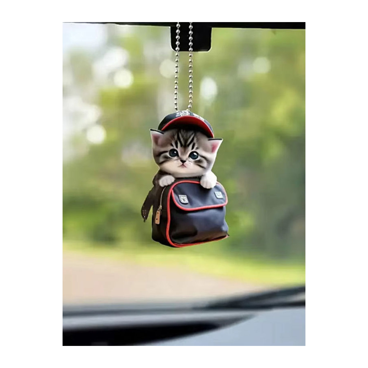 Handgefertigtes Acryl-Anhänger Ornament für den Rückspiegel als Auto-Innendekoration mit Tier-Motiven in Mehrfarbig - Bild 6