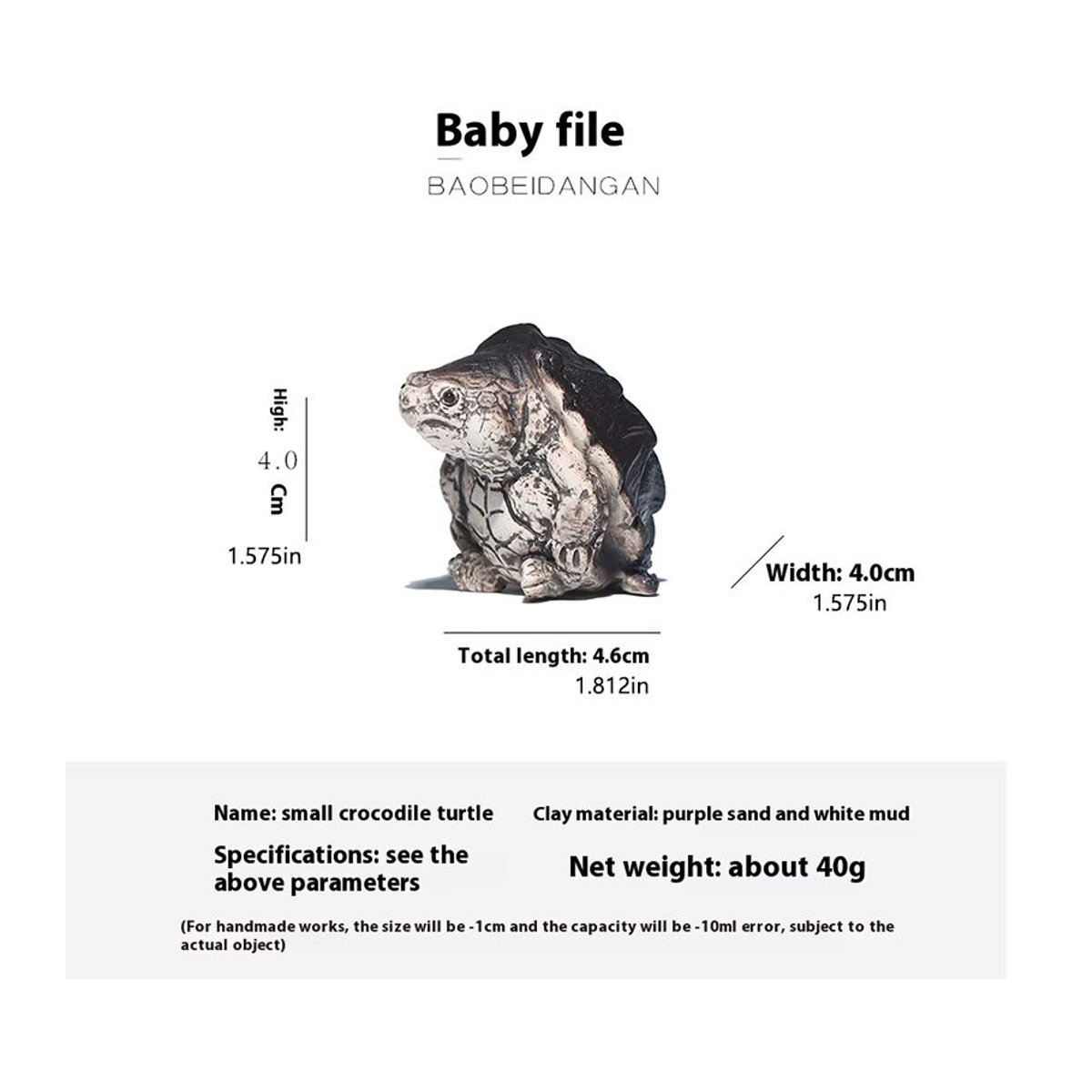Handgemachte Keramik-Dekoration Schildkröte in Braun für deine Tee-Zeremonie und dein Tee-Set - Bild 6