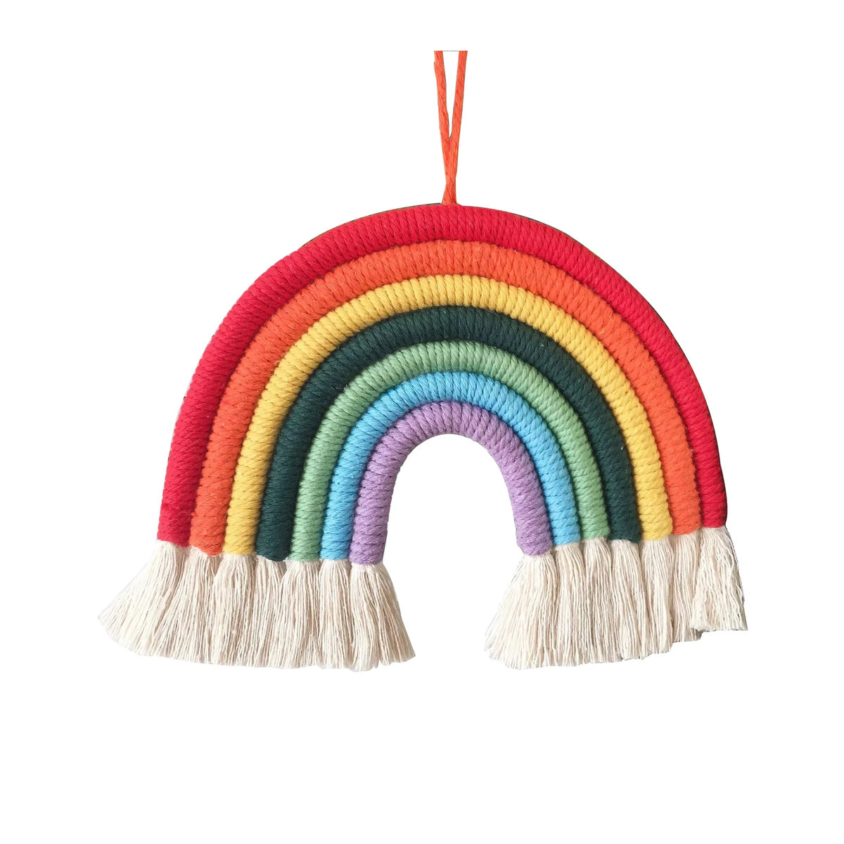 Handgemachte Wanddekoration für das Kinderzimmer mit Regenbogen und Wolken aus Filz in Mehrfarbig im skandinavischen Design - Bild 2