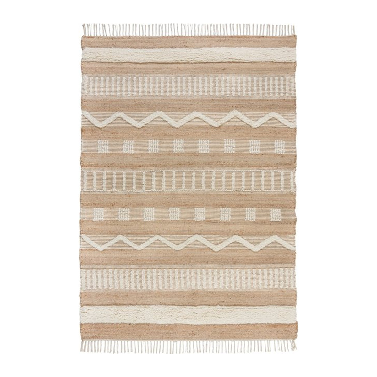 Handgewebter Naturteppich Wharfe von Kadima Design in Braun-Beige, B: 120 cm, L: 170 cm - Bild 1