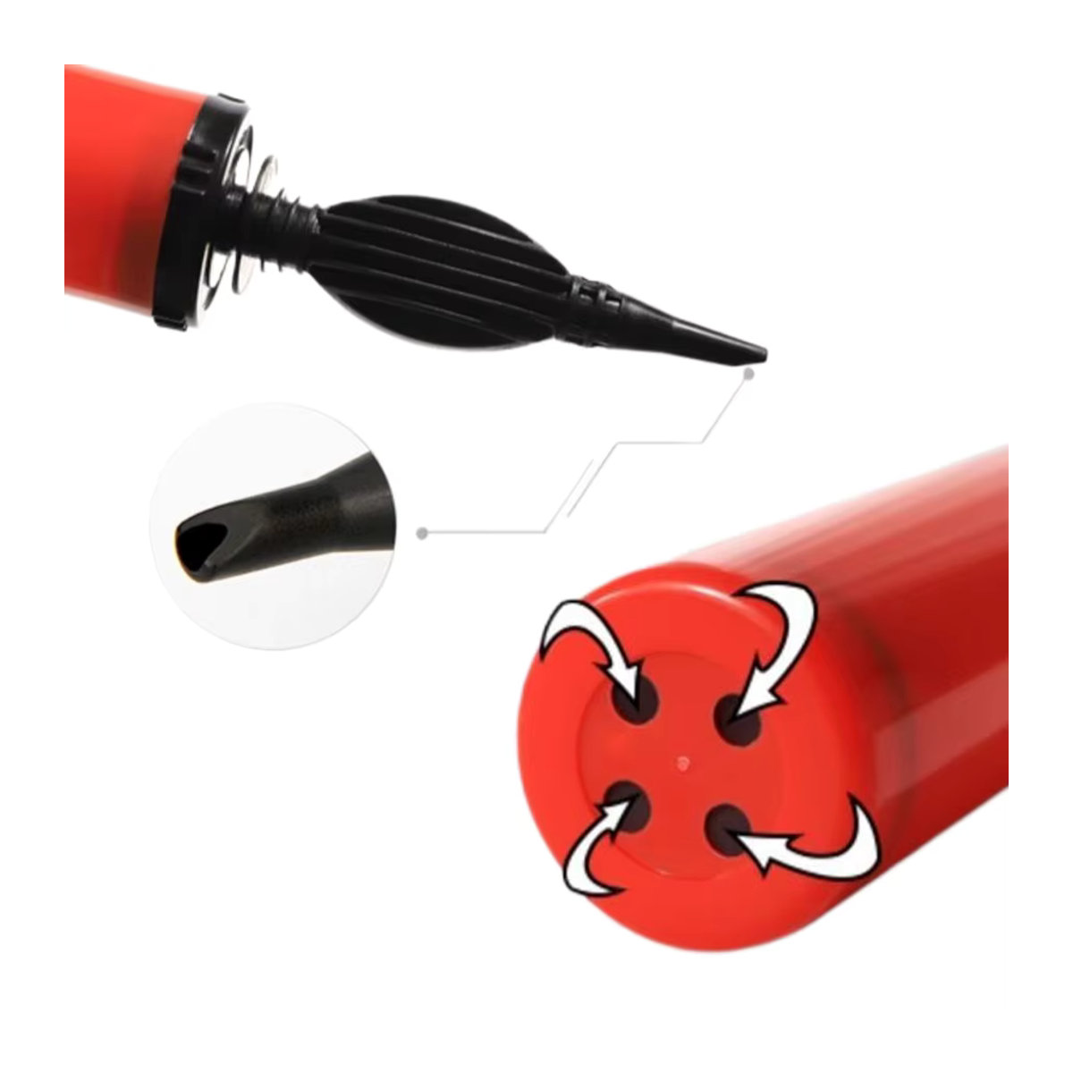 Handschub-Ballonpumpe tragbare Luftpumpe in Bunt - Bild 5