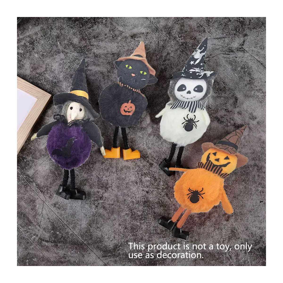 Hängende Halloween-Dekoration aus Textil in Orange und Mehrfarbig für Party und Heimdekoration - Bild 3