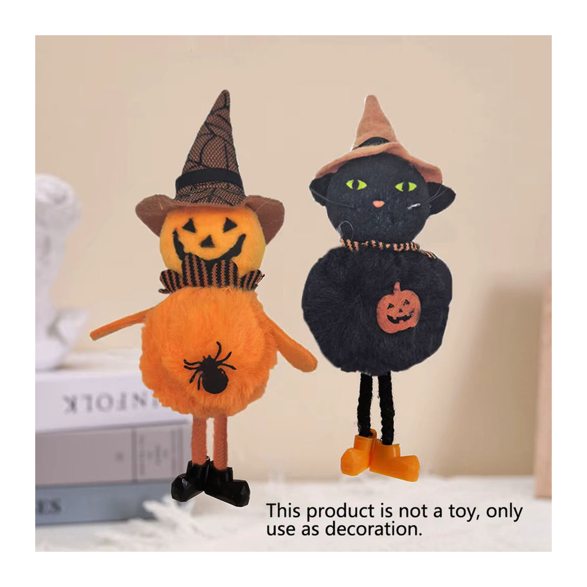 Hängende Halloween-Dekoration aus Textil in Orange und Mehrfarbig für Party und Heimdekoration - Bild 5