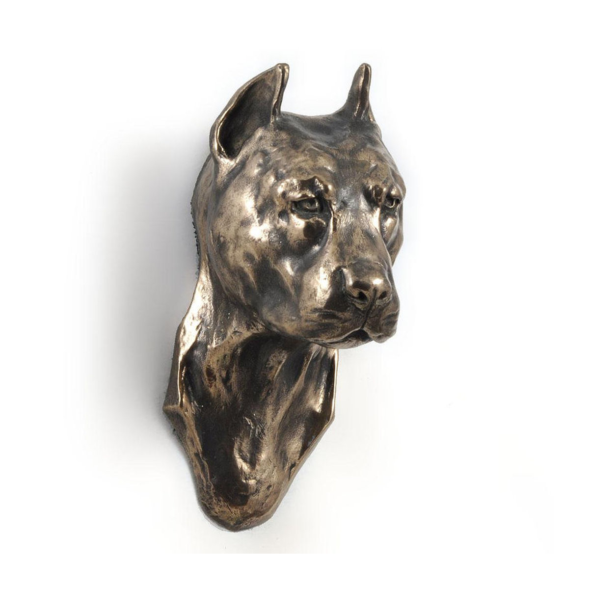 Hängende Hundestatue American Staffordshire Terrier Amstaff III von Art-Dog in Braun aus Kunstharz und Metall - Bild 2