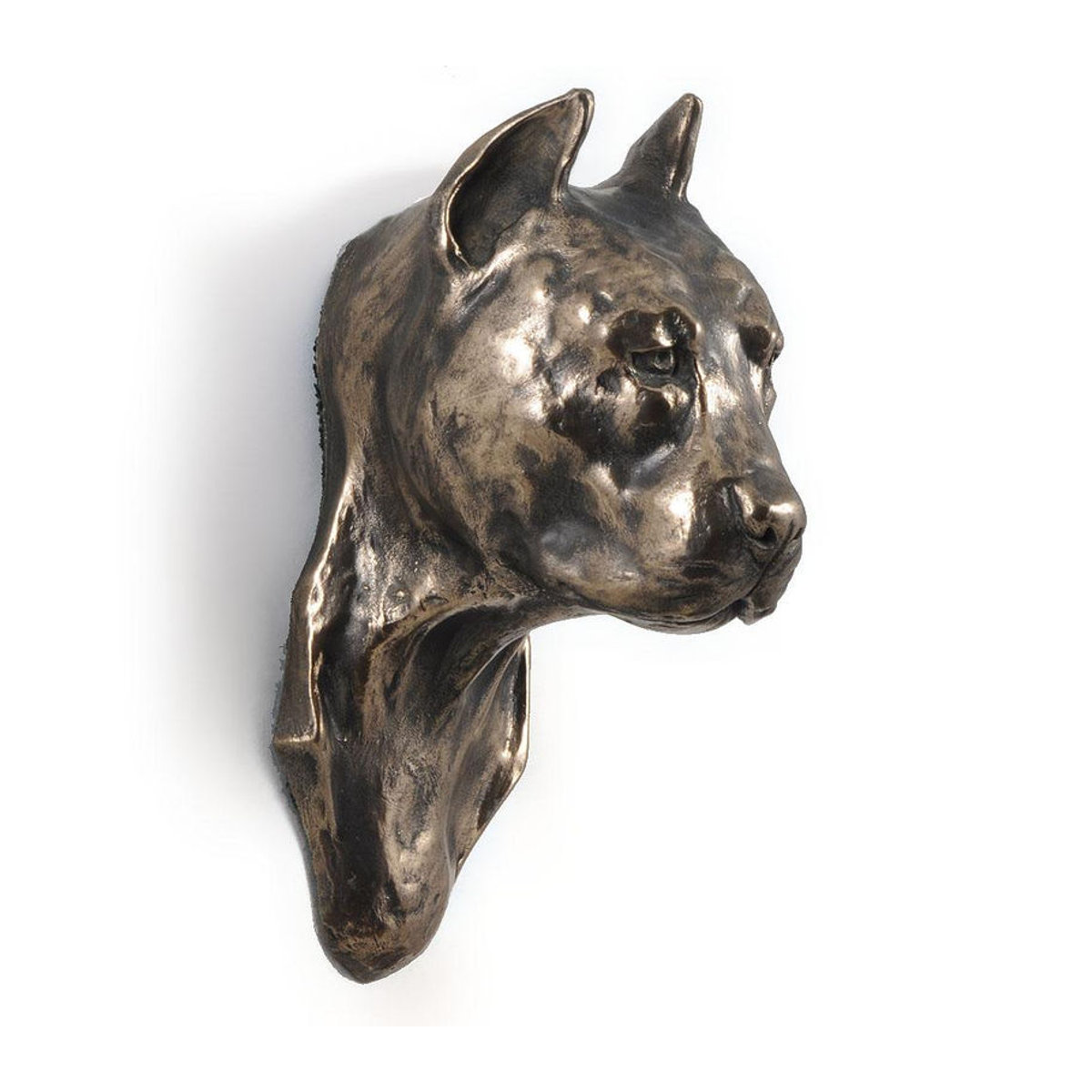 Hängende Hundestatue American Staffordshire Terrier Amstaff III von Art-Dog in Braun aus Kunstharz und Metall - Bild 5