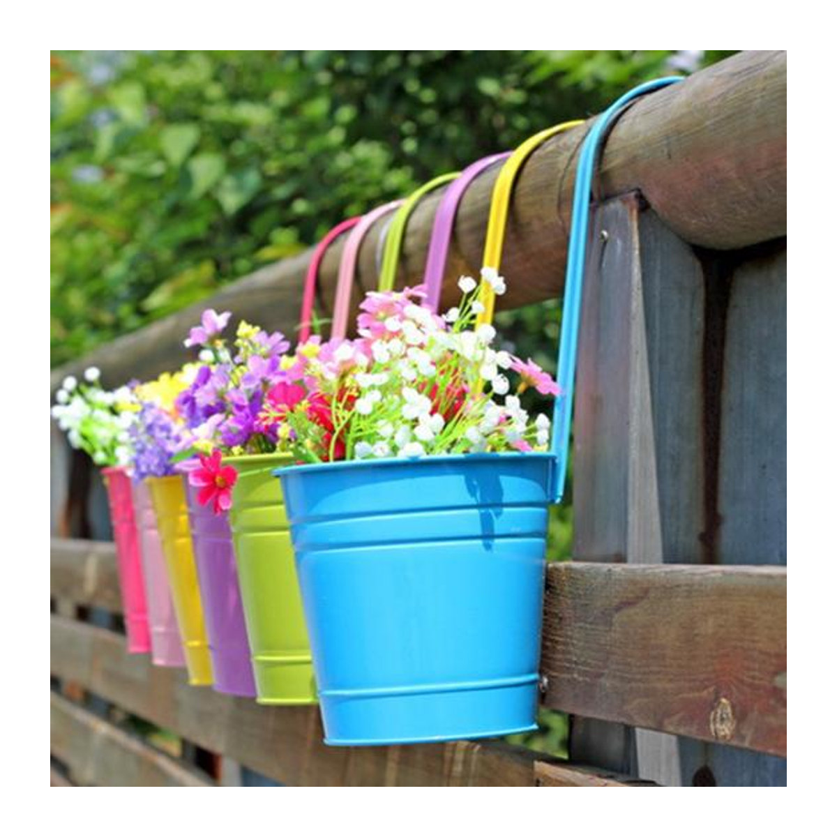 Hängender Blumentopf aus Metall von Beautiful Garden in Grün im skandinavischen Design - Bild 6