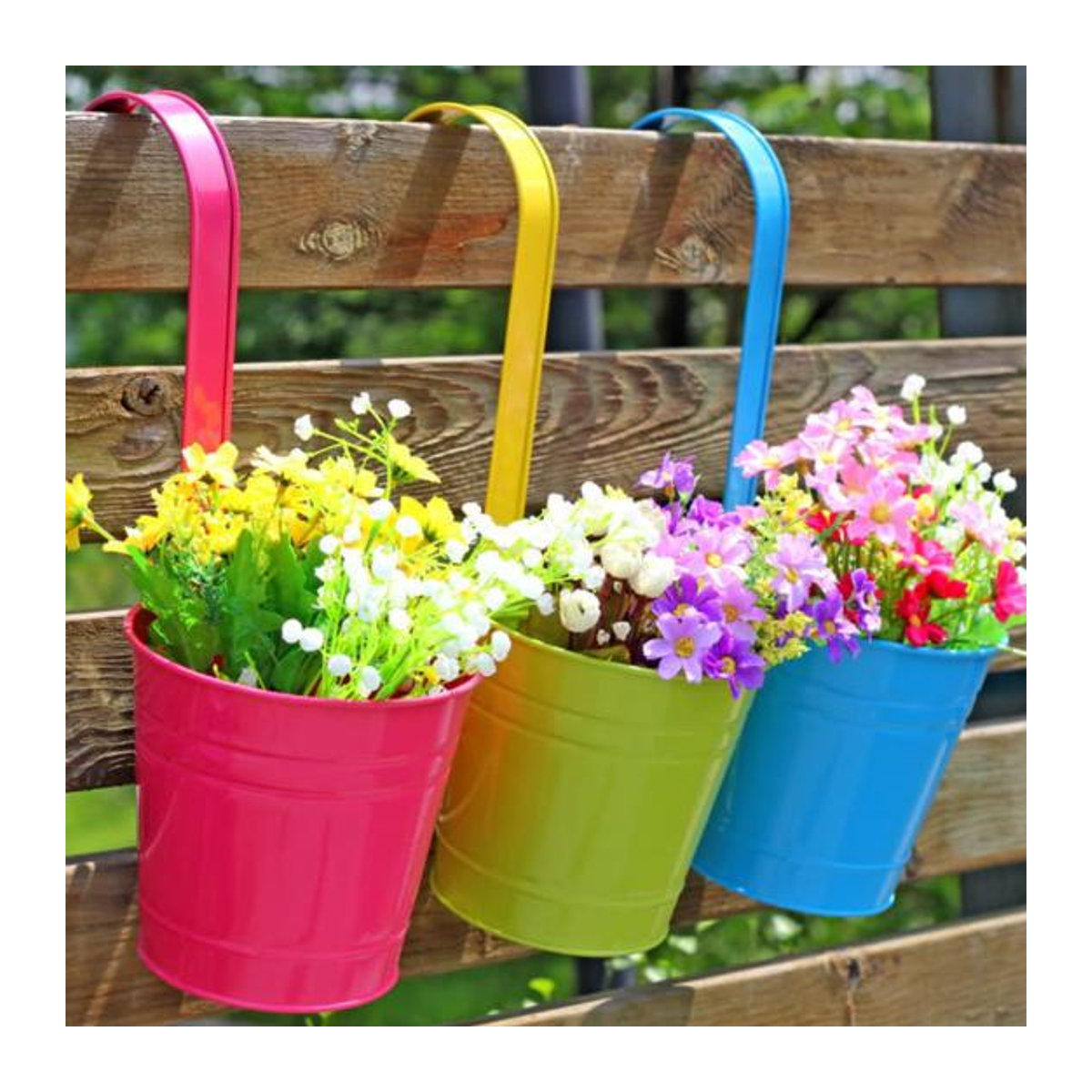 Hängender Blumentopf aus Metall von Beautiful Garden in Rosa im skandinavischen Design - Bild 3