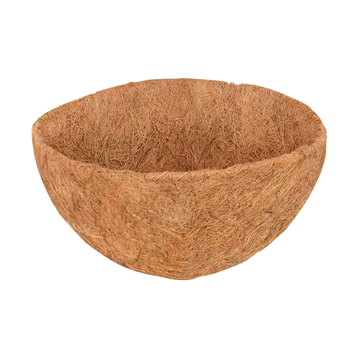 Hängender Kokosfaser-Blumenpflanzer in Braun, rund, B/T/H: 20,32 x 20,32 x 20,32 cm - Bild 4