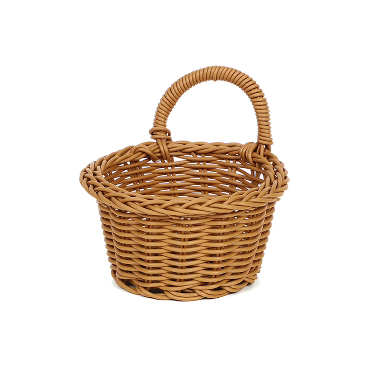 Hängender LEENKEA Rattan-Korb in Braun, runder Organizer für Küche und Dekoration - Bild 5