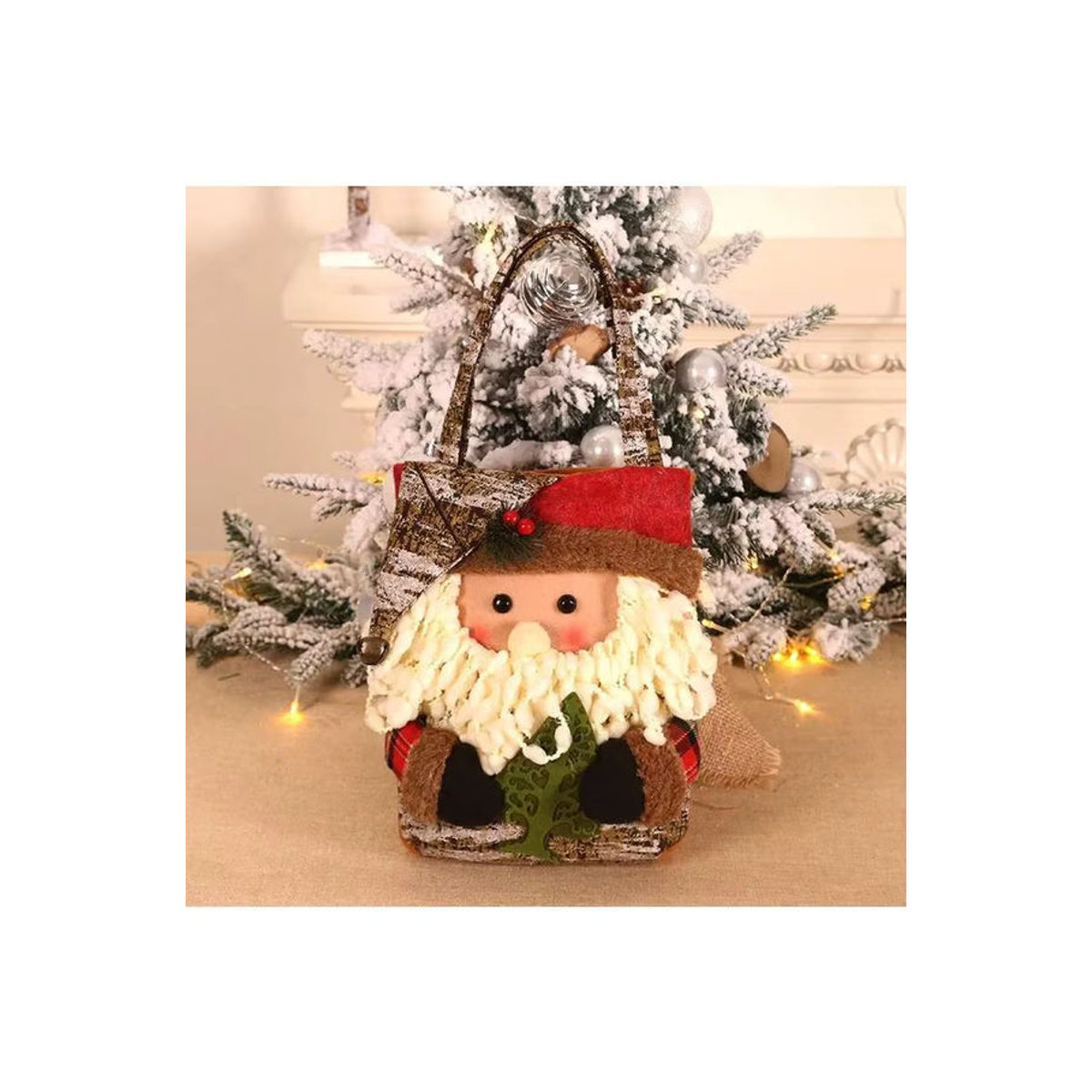 Hängeornamente aus Stoff für Weihnachten und Neujahr mit Motiv Weihnachtsmann und Schneemann in mehrfarbigem Design - Bild 5
