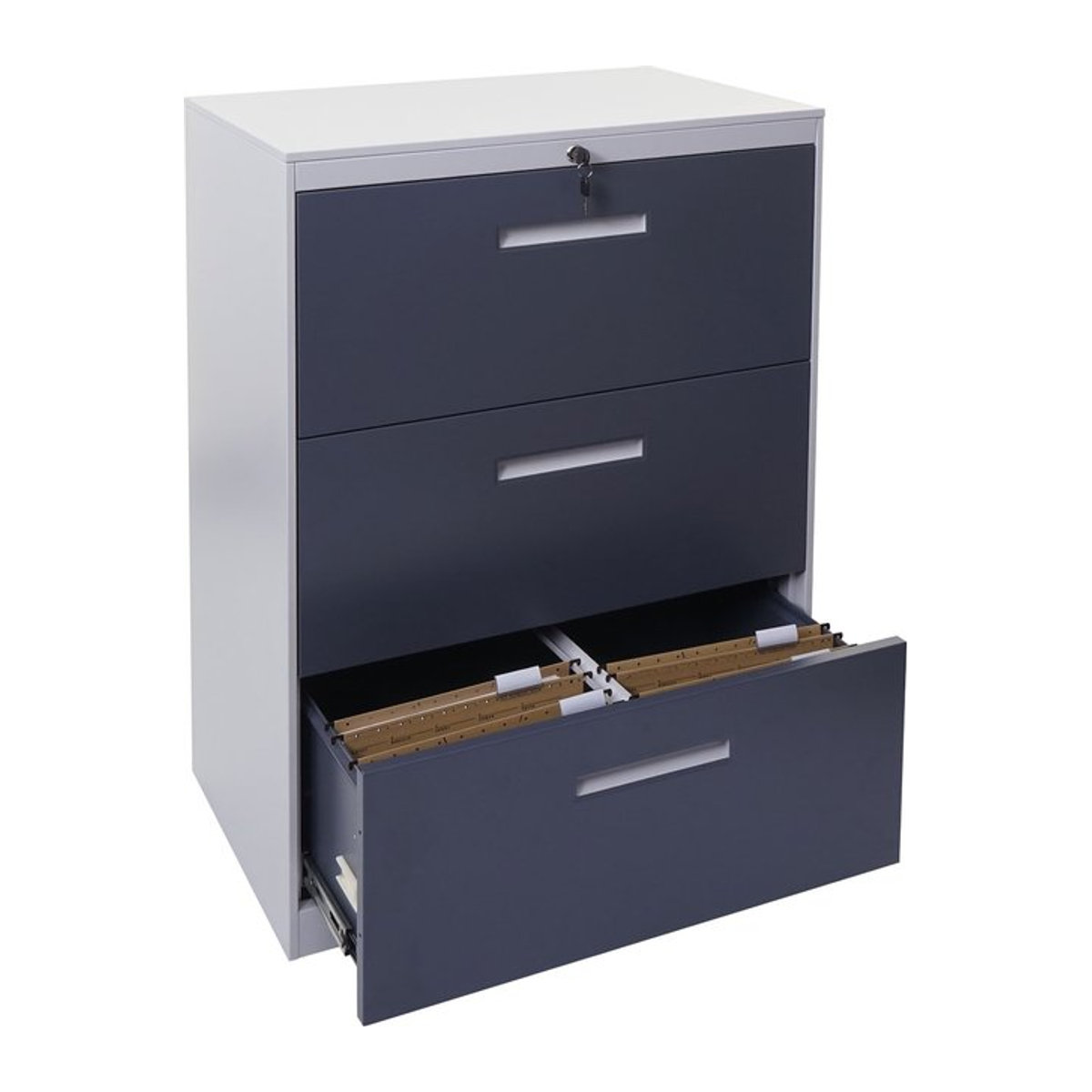 Hängeregisterschrank MCW-A10 Aktenschrank aus Metall in Grau-Dunkelgrau, abschließbar, B/T/H: 103 x 76 x 46 cm - Bild 1