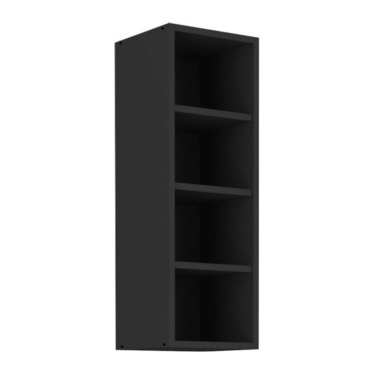 Hängeschrank Regal für Küchenzeilen in Schwarz matt aus Holzwerkstoff, Breite: 30 cm - Bild 1