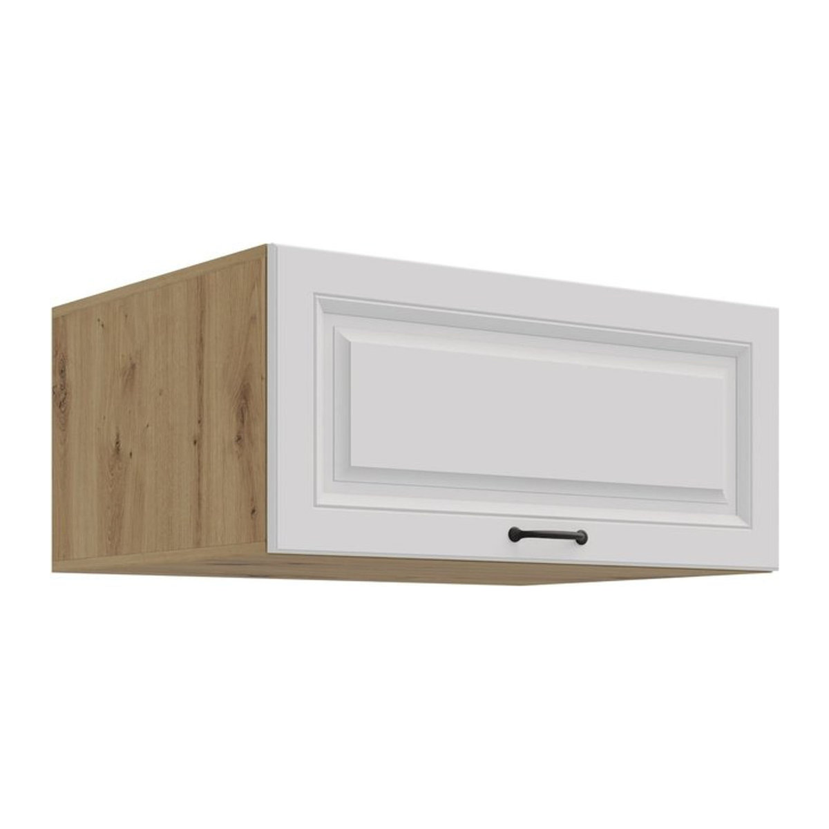 Hängeschrank STILO in Weiß und Eiche Natur im Landhausstil, Breite: 80 cm - Bild 1