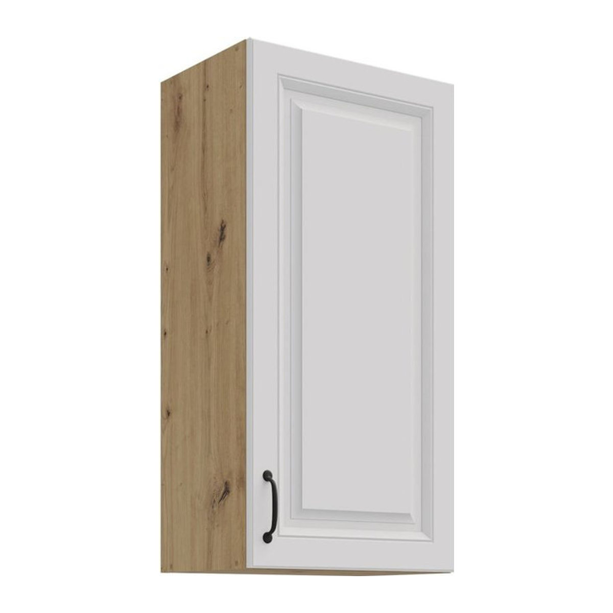 Hängeschrank Stilo Weiß Landhaus mit Drehtüren, Breite: 45 cm, Höhe: 90 cm - Bild 1