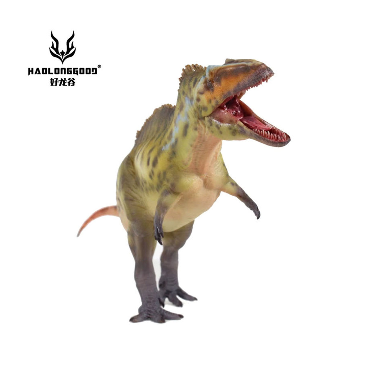 HaoLongGood Acrocanthosaurus Dinosaurier Modell Figur im Maßstab 1/35, braunes PVC Ornament Spielzeug für Sammler - Bild 2