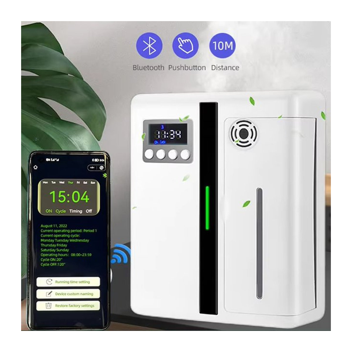 HAOYUNMA Elektrischer Aromadiffusor in Weiß, Wandmontierter Duftdiffusor mit Automatik-Spray für Zuhause und Hotel - Bild 1