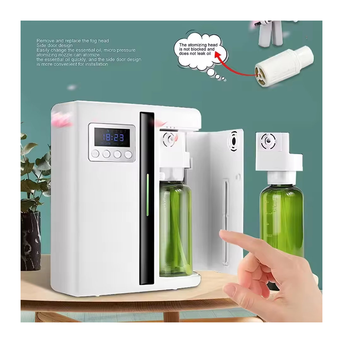 HAOYUNMA Elektrischer Aromadiffusor in Weiß, Wandmontierter Duftdiffusor mit Automatik-Spray für Zuhause und Hotel - Bild 5
