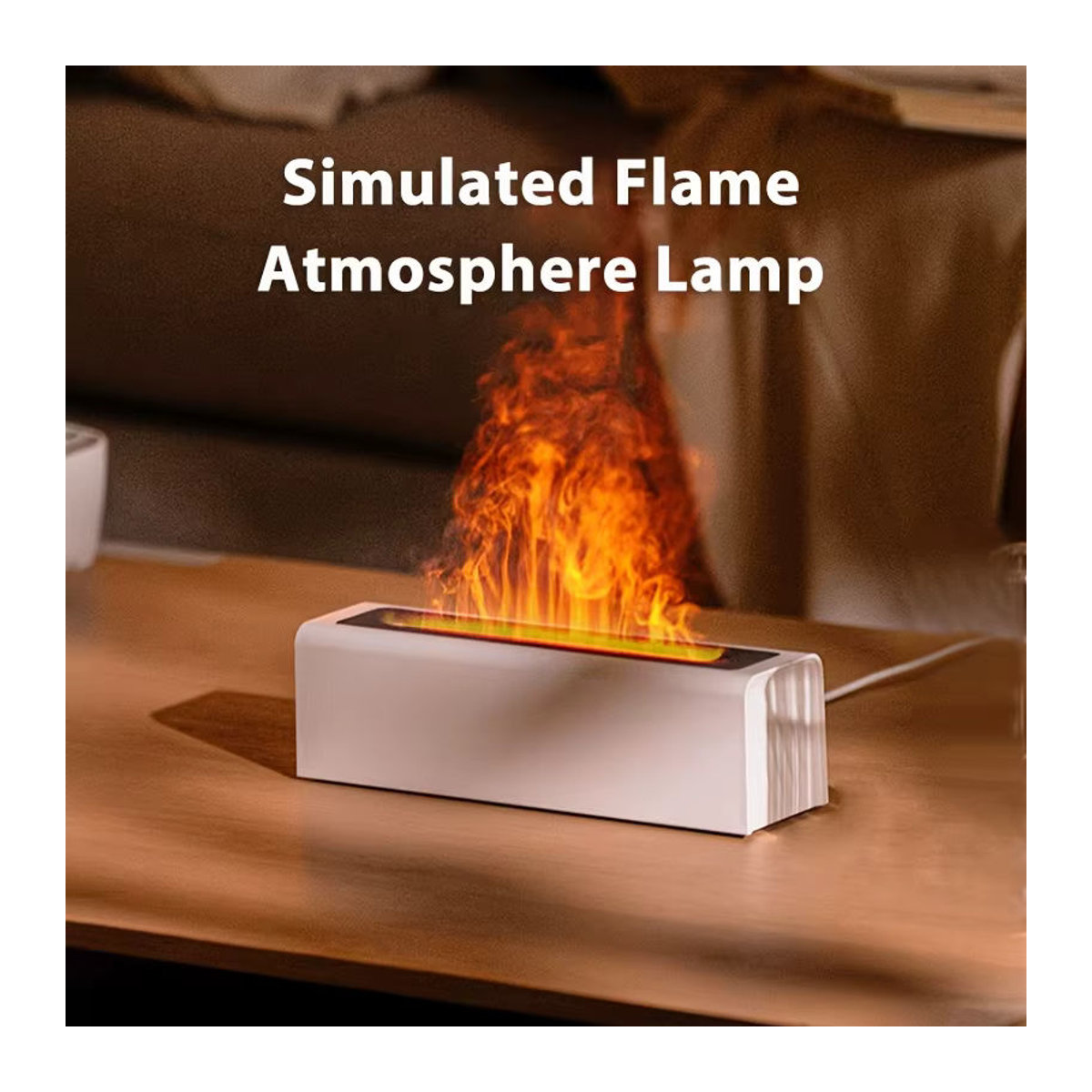 HAOYUNMA Flammen-Aroma-Diffusor in Weiß mit 7 Farben und Timer-Funktion zur Luftbefeuchtung - Bild 3
