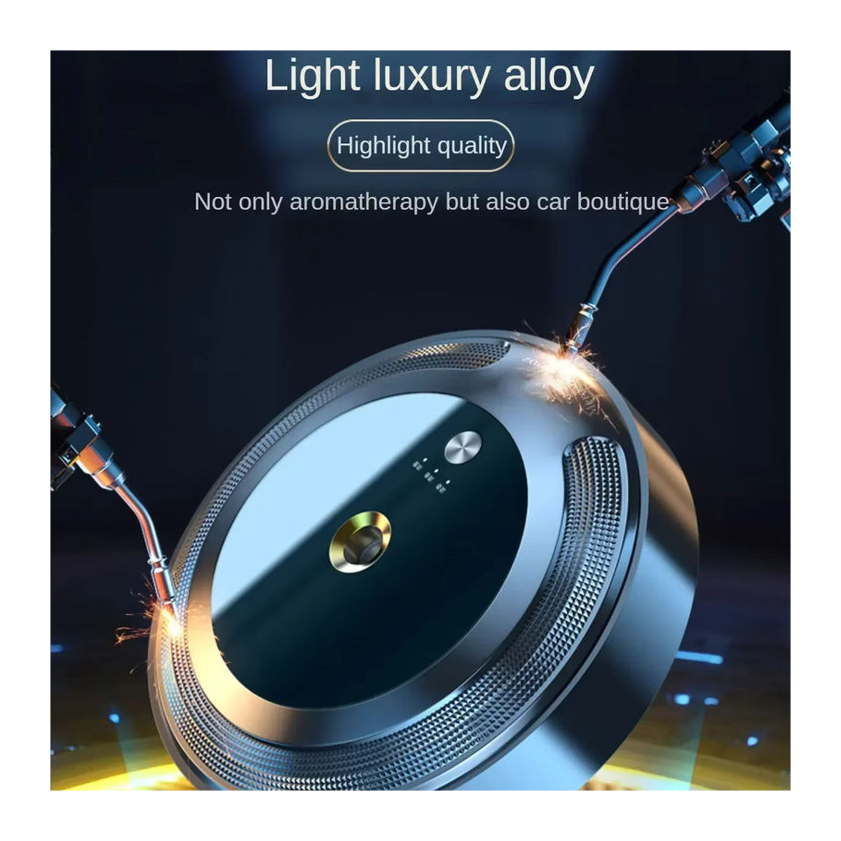 HAOYUNMA Intelligenter Auto-Lufterfrischer und Aroma-Diffusor aus Metall in Schwarz mit floralem Duft und modernem Design - Bild 3