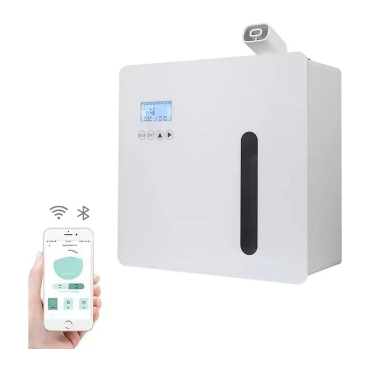 HAOYUNMA Intelligenter Wasserloser Aromadiffusor mit App-Steuerung, Duftmaschine für Hotellobbys und große Räume, Weiß - Bild 1