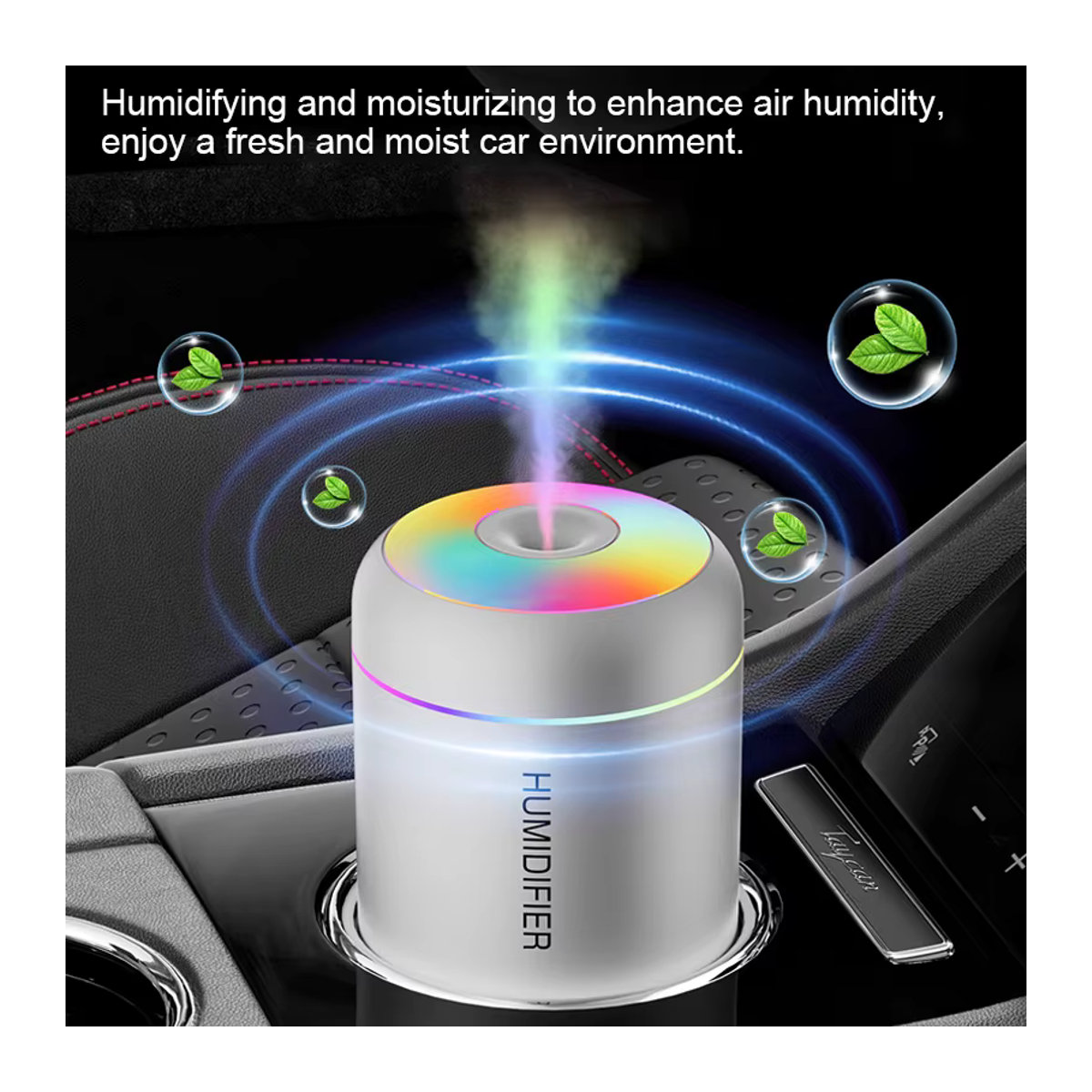 HAOYUNMA Mini Luftbefeuchter und Aroma Diffusor mit LED, Schwarz, 180 ml - Bild 2