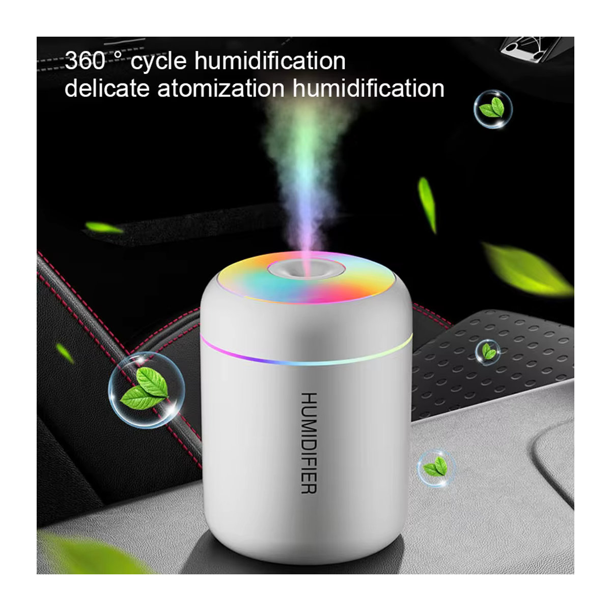 HAOYUNMA Mini Luftbefeuchter und Aroma Diffusor mit LED, Schwarz, 180 ml - Bild 3