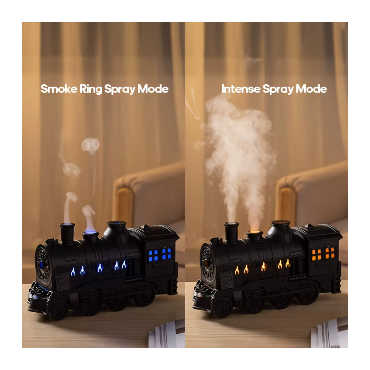HAOYUNMA USB Aroma-Diffusor und Luftbefeuchter in Schwarz mit Nachtlicht und Timer für Zuhause und Büro - Bild 5