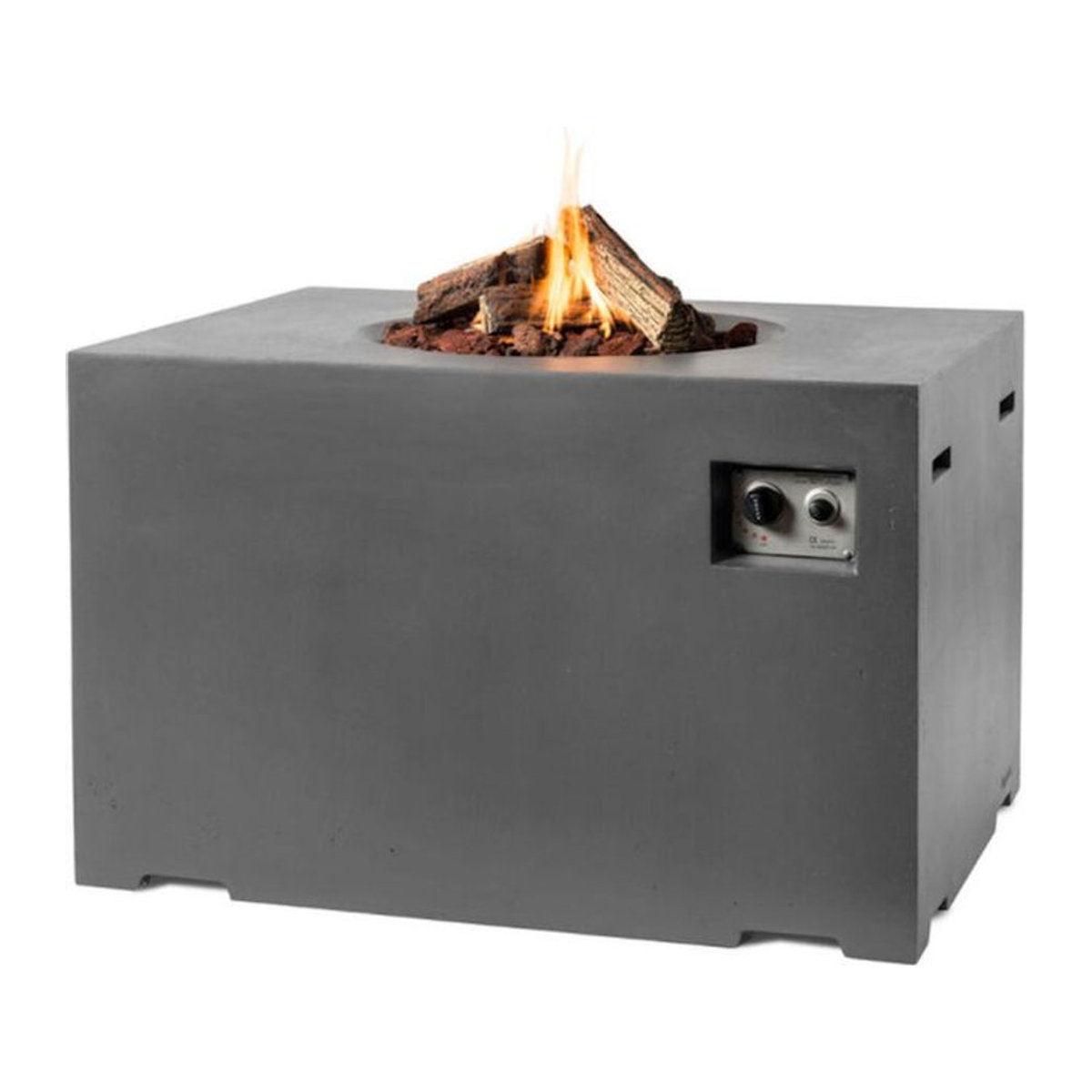 Happy Cocooning Mania Gas-Feuertisch Lounge & Dining in Beton-Optik Grau B/T/H: 107 x 80 x 67 cm - Bild 1