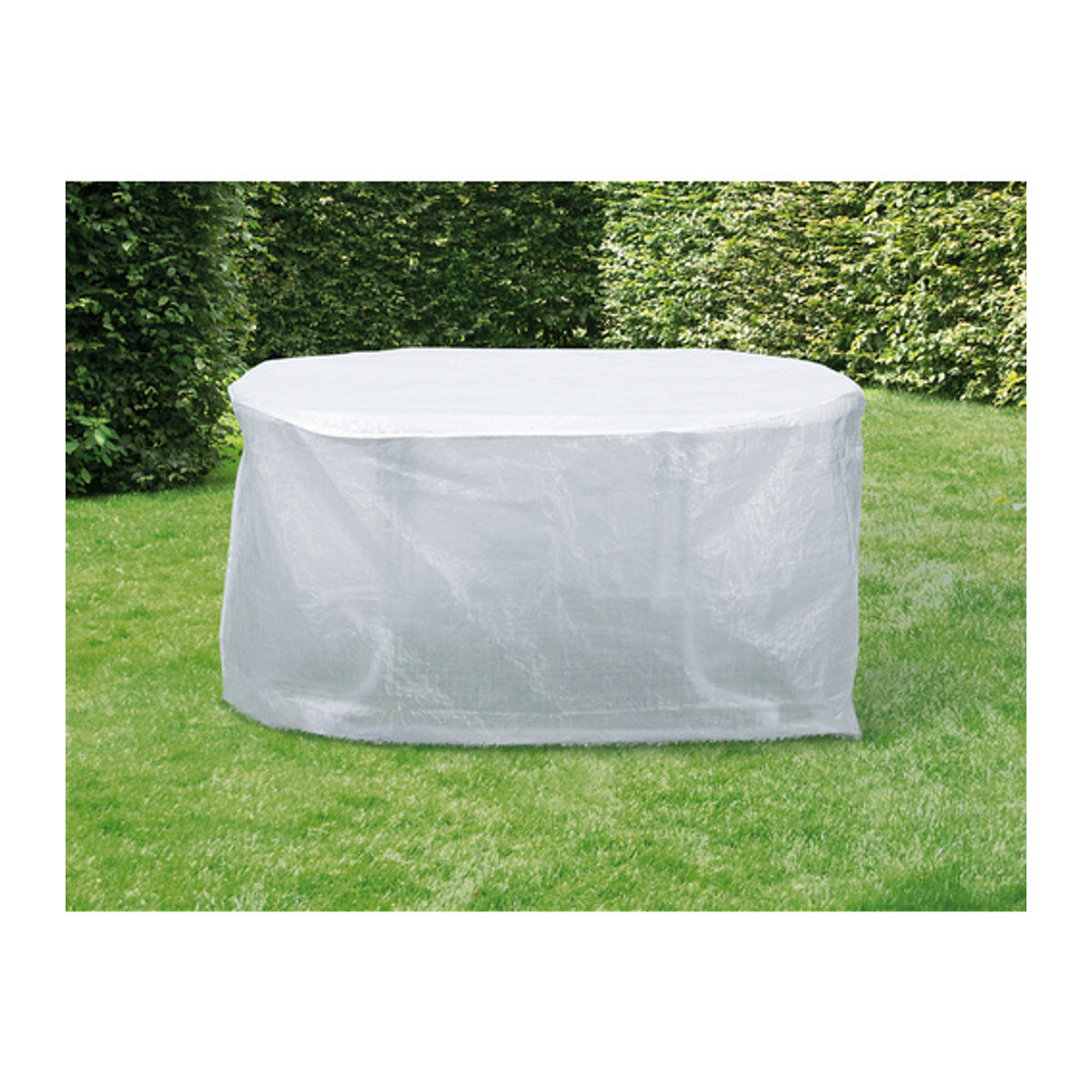 HAPPY PEOPLE Gartenmöbel-Schutzhülle für Gartentische, transparent, B/T/H: 143 x 93 x 83 cm - Bild 2