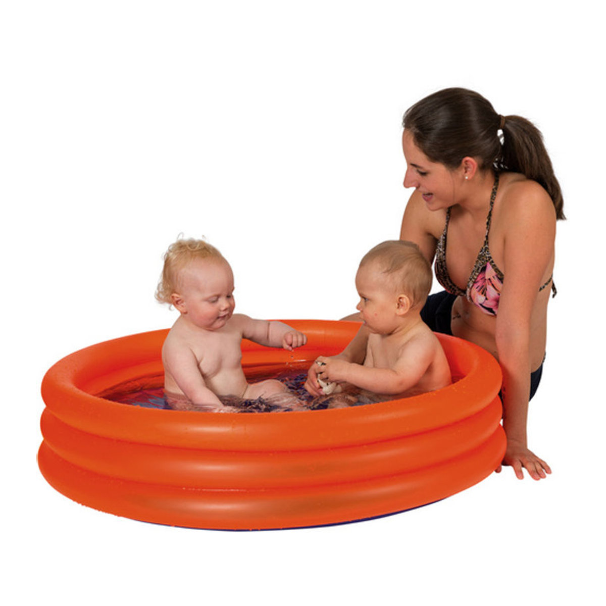 HAPPY PEOPLE Pool Uni in Orange aus Kunststoff, Breite: 122 cm - Bild 2