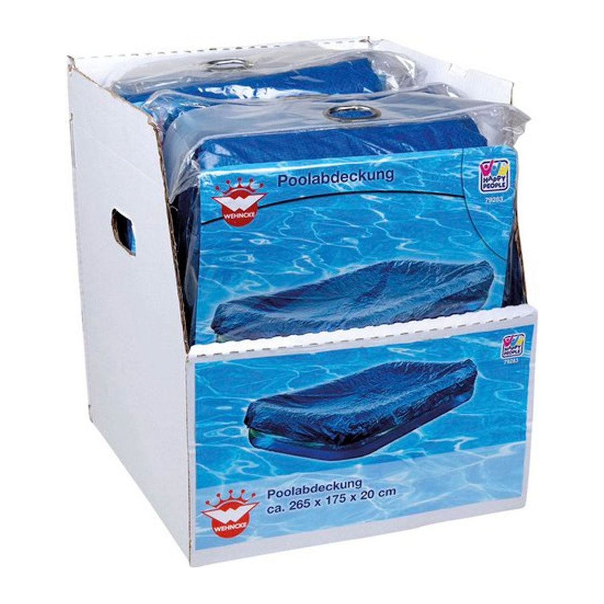 HAPPY PEOPLE Poolabdeckung aus Polyethylen in Blau, B/T: 310 x 187 cm - Bild 1