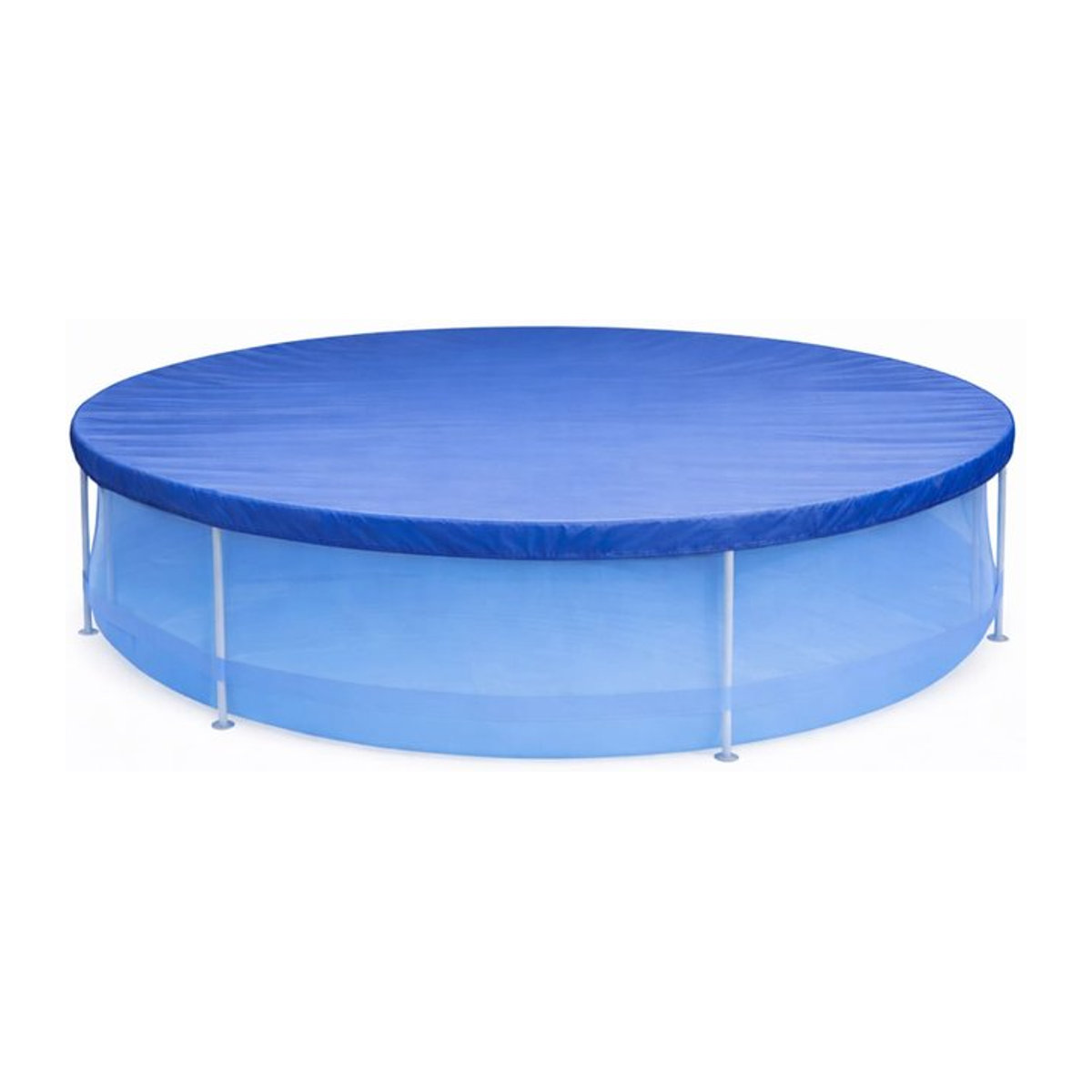 Happy People Poolabdeckung für Rundstahlrahmenpools Durchmesser: 427 cm, Abdeckplane mit Gummizug, 450 cm - Bild 1