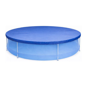 Happy People Poolabdeckung für Rundstahlrahmenpools Durchmesser: 427 cm, Abdeckplane mit Gummizug, 450 cm