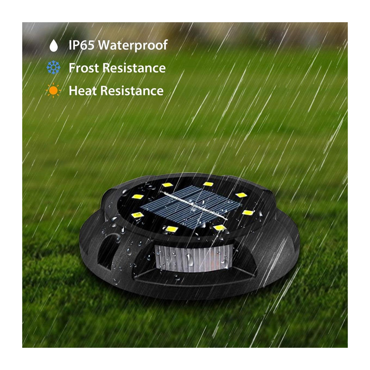 Happy6 Solar Wegeleuchte mit 12 LED für Garten und Terrasse, Blau, IP44 wetterfest - Bild 5