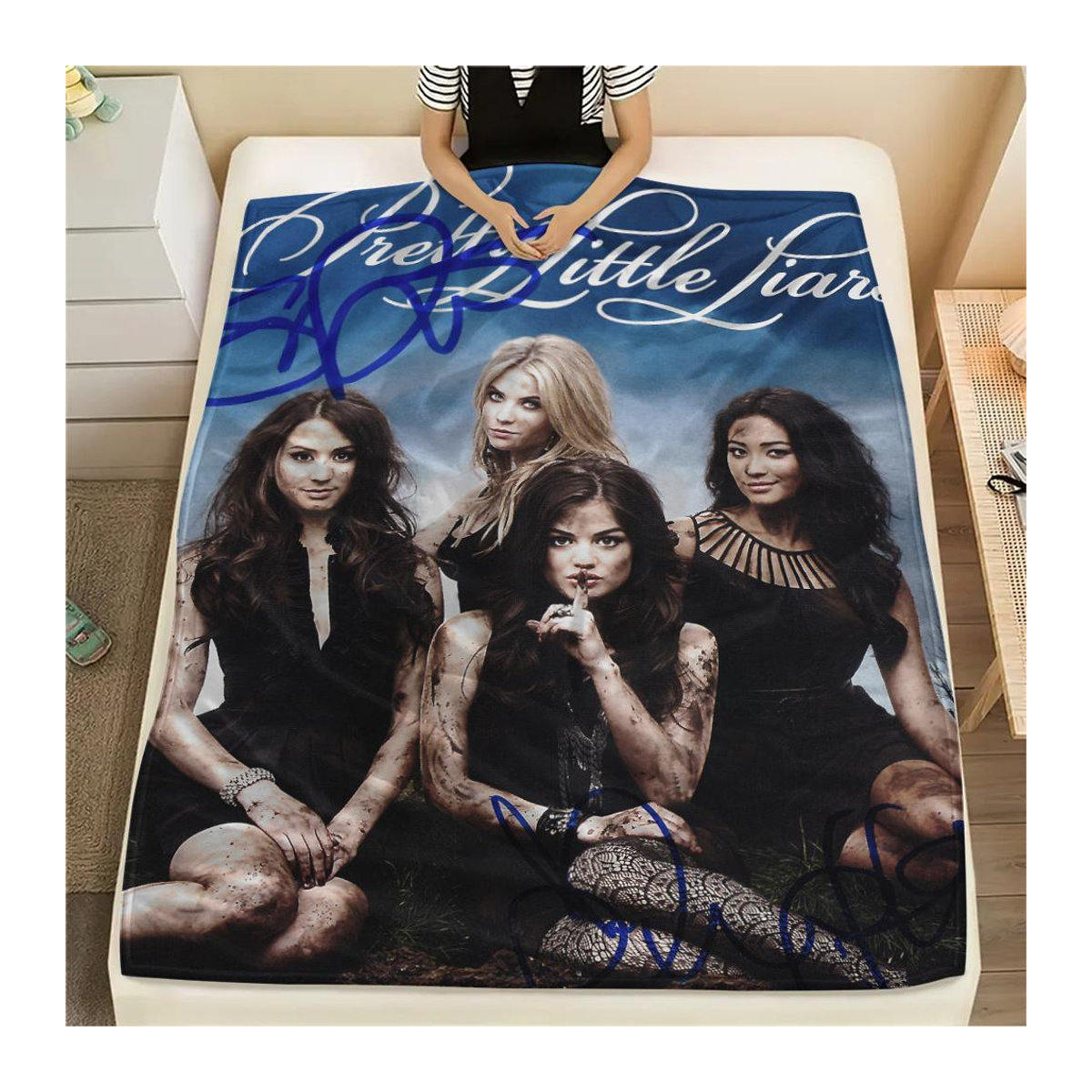 HAPPYDAYSET Pretty Little Liars Flanelldecke mit Muster in Mehrfarbig, B/B: 130 x 150 cm - Bild 2