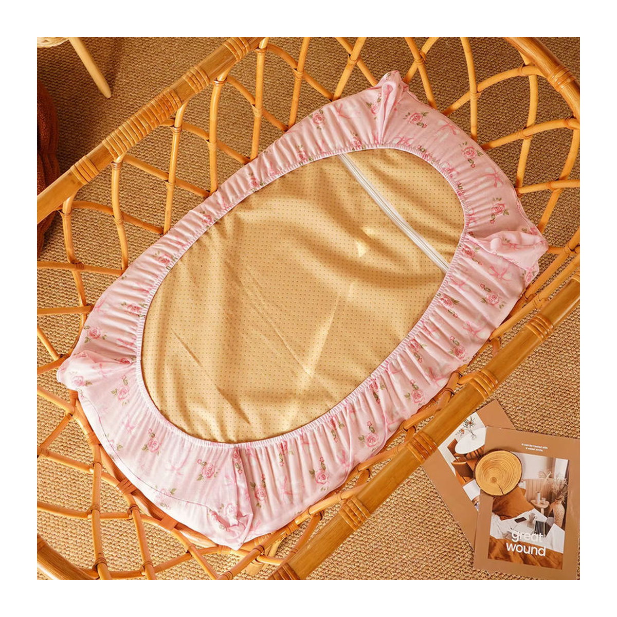 HappyFlute 2-teiliges Matratzenbezüge-Set für Babywiegen in Mehrfarbig, superweiches und elastisches Design, abnehmbarer Bettbezug für Kleinkinder - Bild 2
