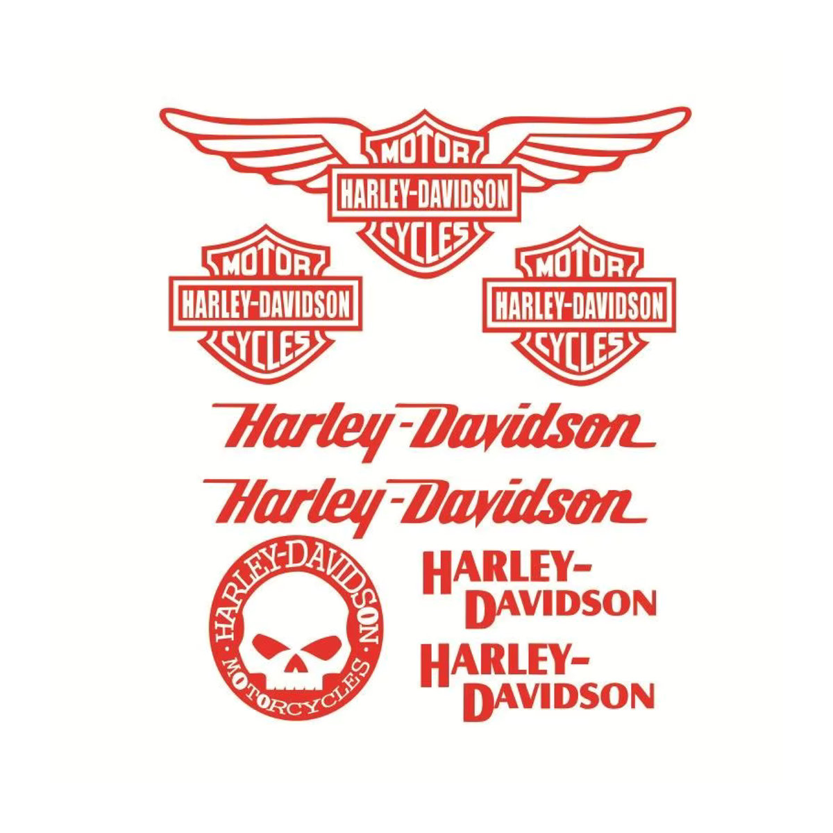 Harley Davidson Motorrad Logo Aufkleber aus Kunststoff in Weiß - Bild 2