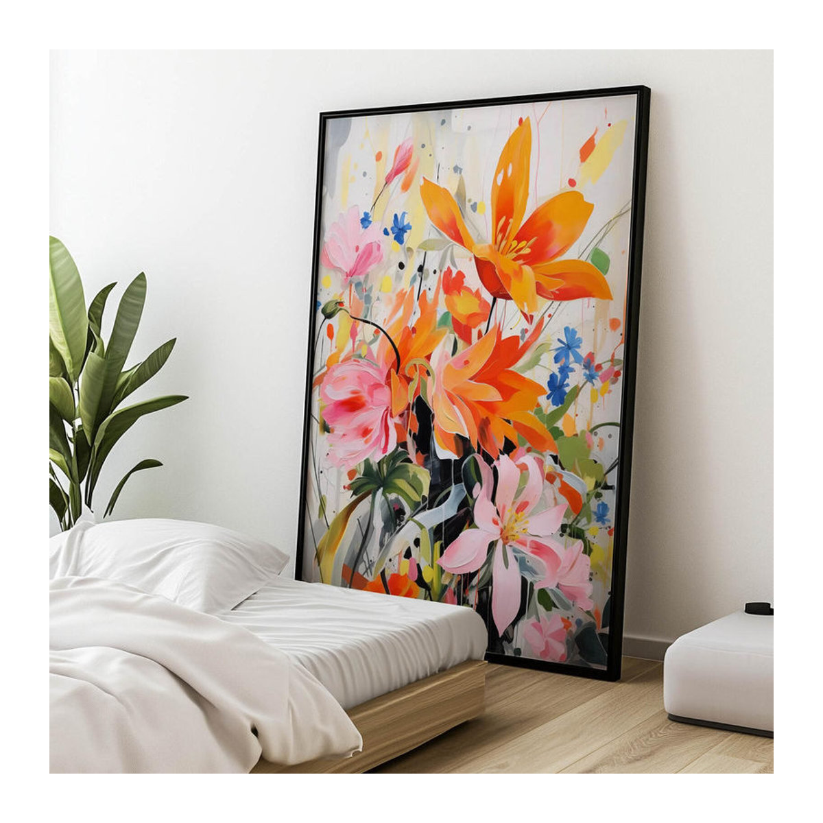 Harmony Posters Blumenkonzert Premium-Leinwand auf Keilrahmen, Floral, Mehrfarbig, Breite: 30 cm, Höhe: 40 cm - Bild 2