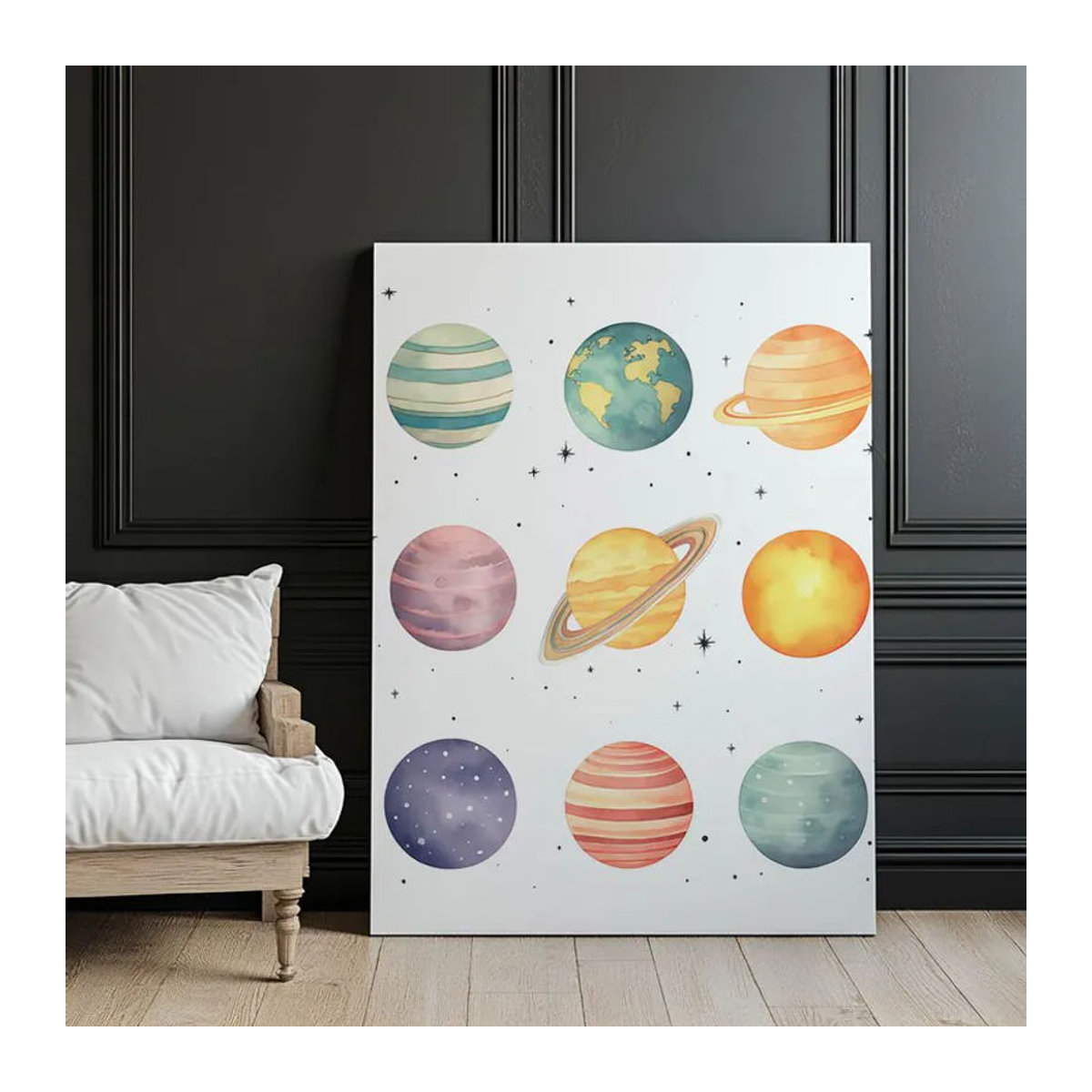 Harmony Posters Kleiner Astronom Sternenentdeckungen Wandbild als Premium-Leinwand auf Keilrahmen, mehrfarbig, B: 30 cm, H: 40 cm - Bild 1
