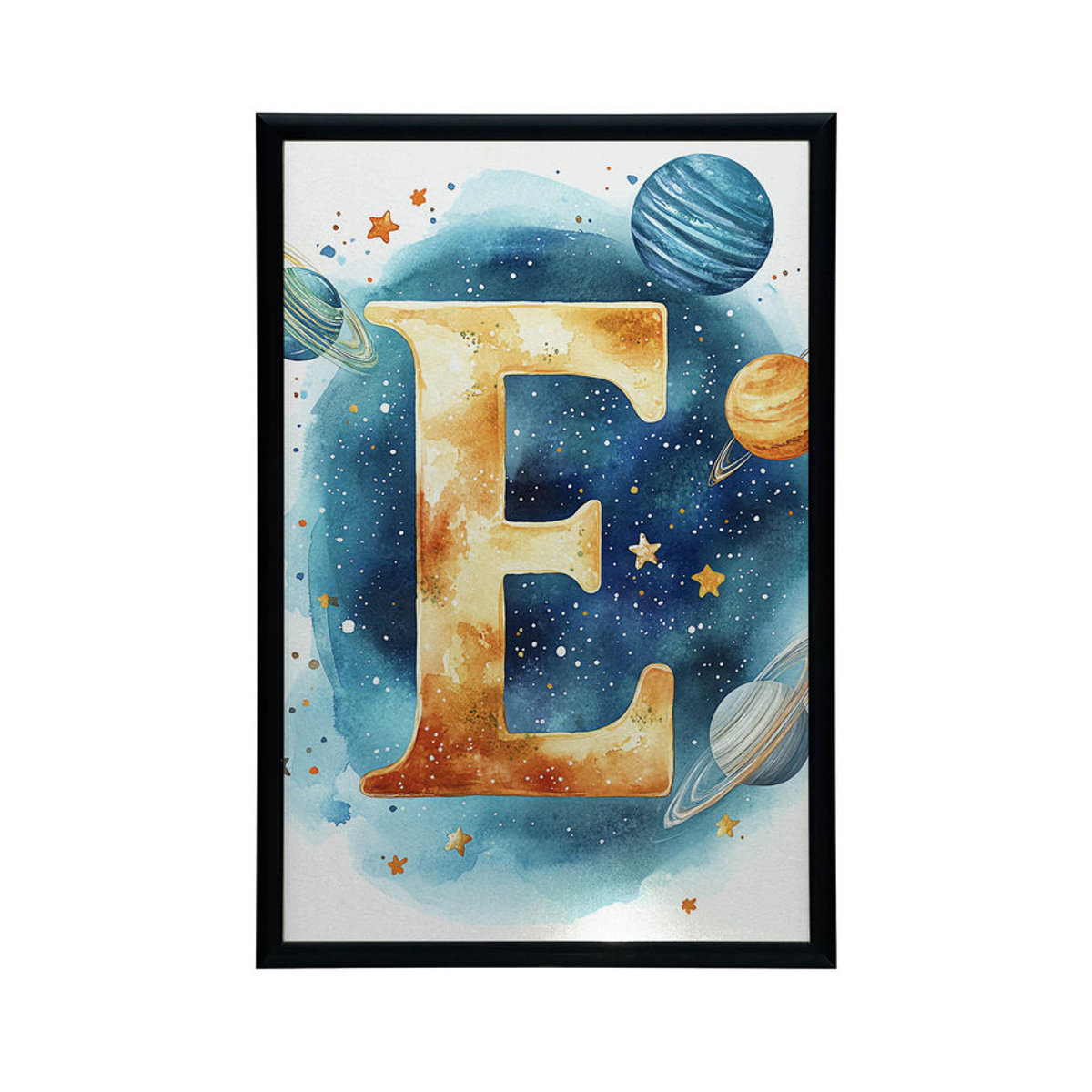 Harmony Posters Kosmischer Buchstabe E Dekoratives Poster für das Kinderzimmer, Leinwand, mehrfarbig, B: 30 cm, H: 40 cm - Bild 2