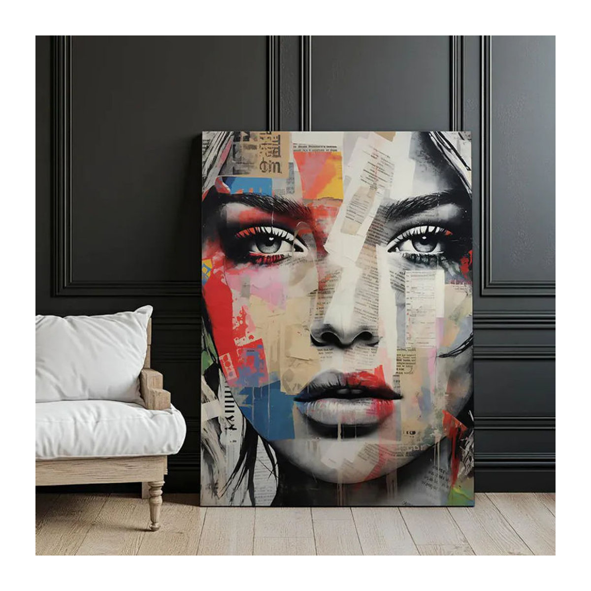 Harmony Posters Mosaik der Emotionen Wandbild Abstrakt in Helle Eiche, B: 50 cm, H: 70 cm - Bild 2