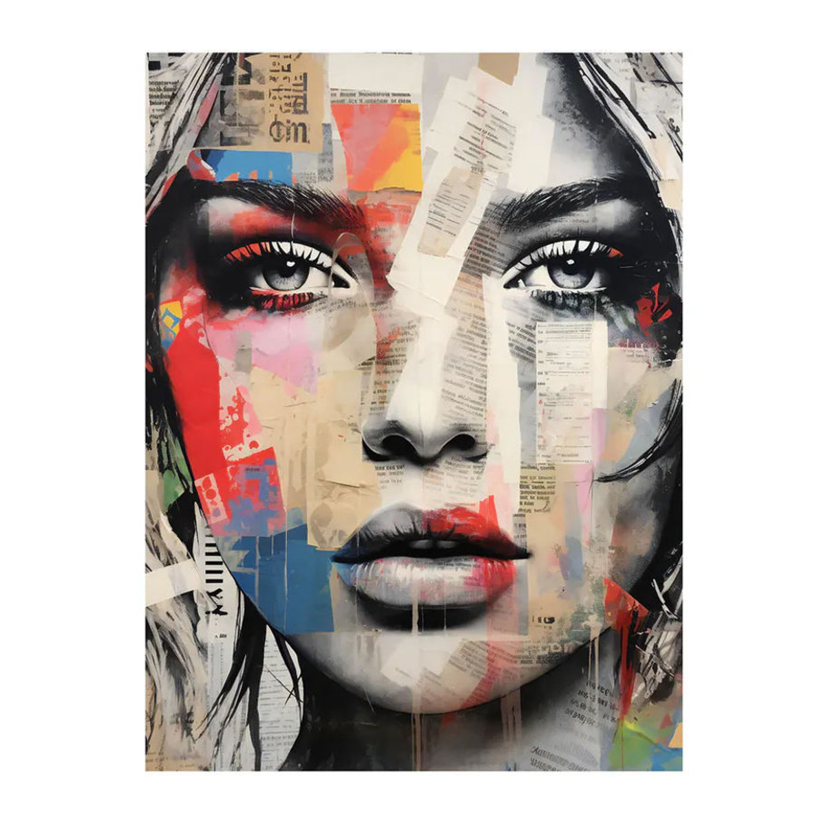 Harmony Posters Mosaik der Emotionen Wandbild Abstrakt in Helle Eiche, B: 50 cm, H: 70 cm - Bild 4
