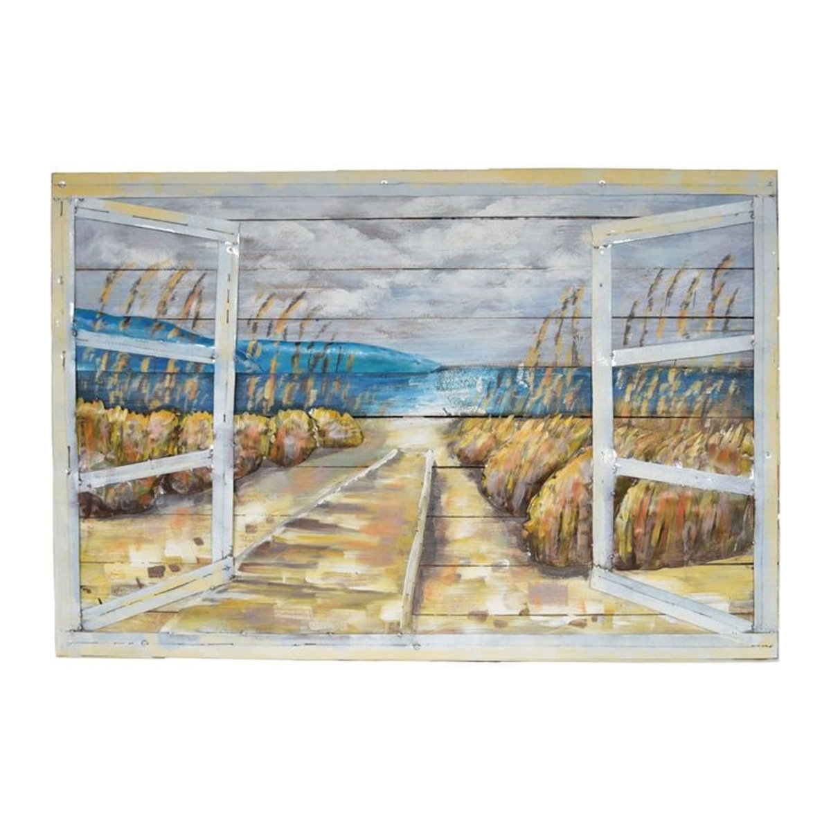 Harms Import & Vertriebs GmbH & Co. KG 3D Metallbild Meerblick Maritim Landschaft Vintage Mehrfarbig - Bild 1