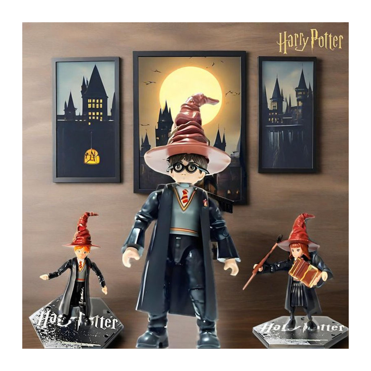 Harry Potter Blind Box Figuren Set von Bandai mit Hermine, Ron und Hedwig, mehrfarbige Sammelfiguren aus Kunststoff zur Dekoration - Bild 1