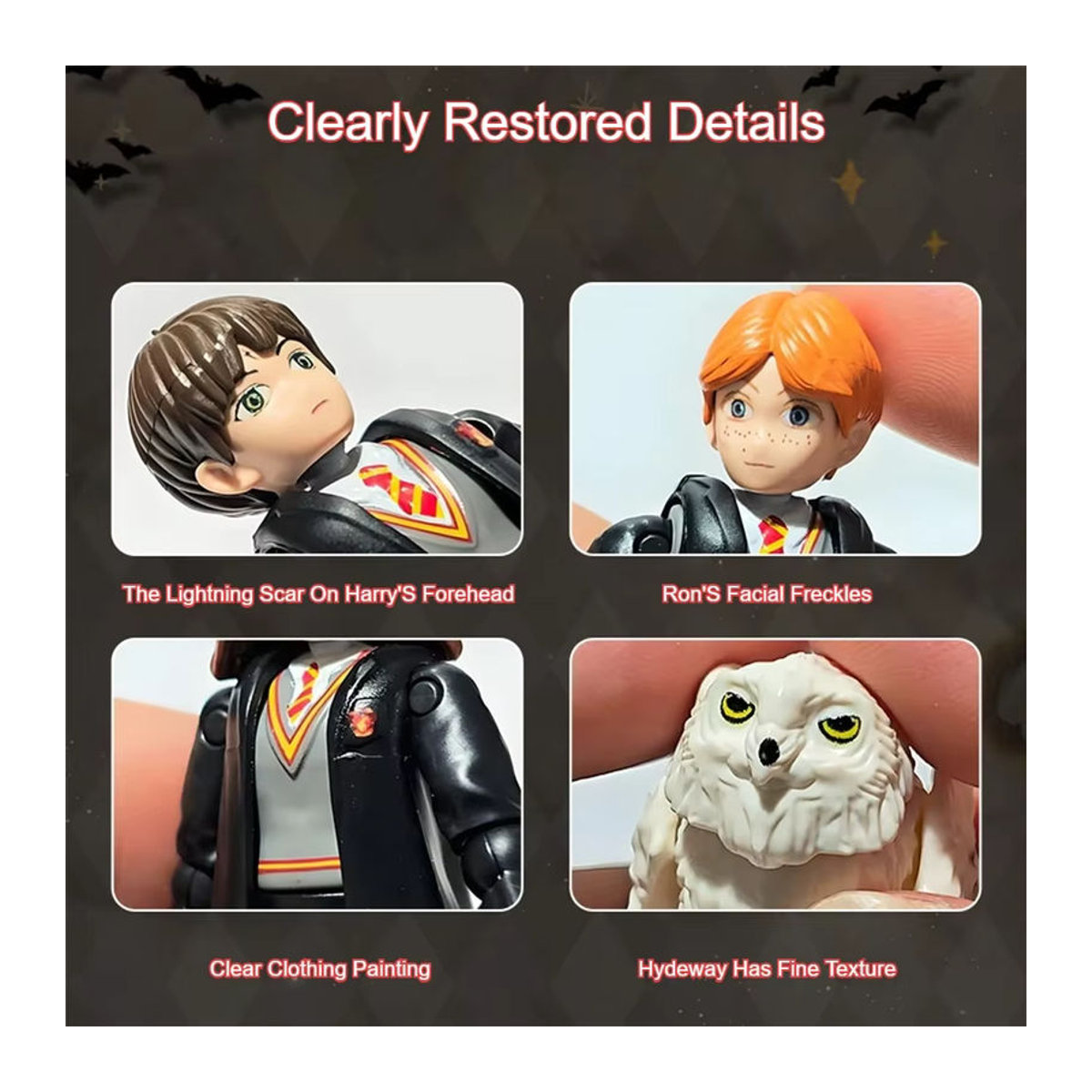 Harry Potter Blind Box Figuren Set von Bandai mit Hermine, Ron und Hedwig, mehrfarbige Sammelfiguren aus Kunststoff zur Dekoration - Bild 4